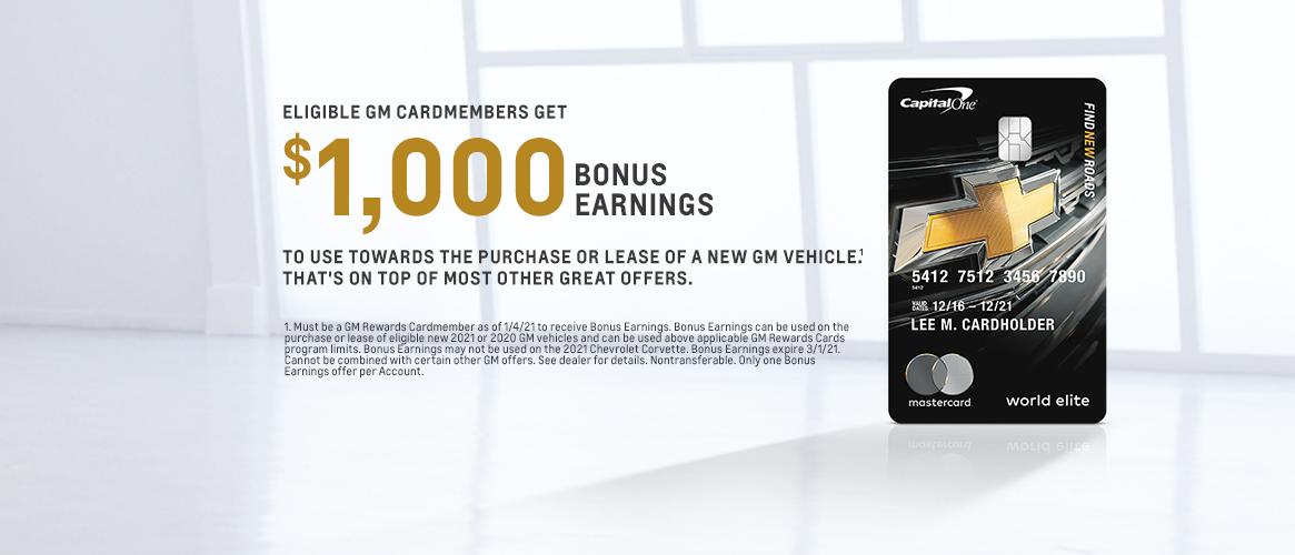 Can Gm Card Earnings Be Used On A Used Car