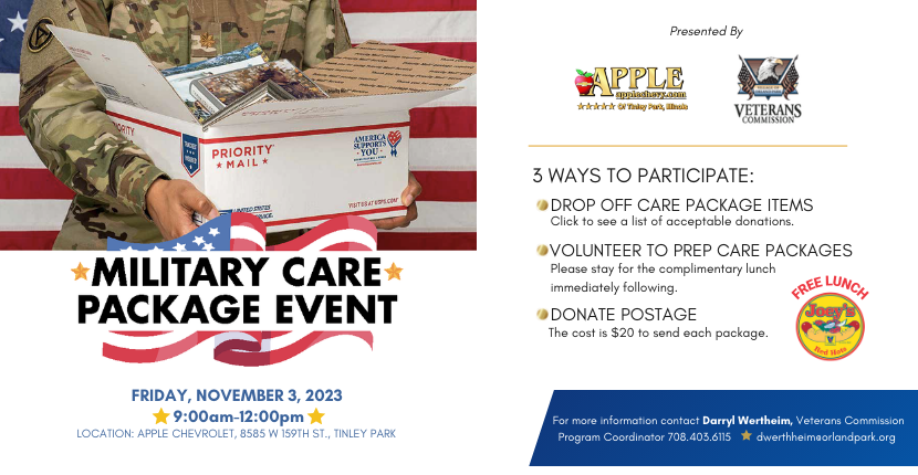 You’re Invited: Military Care Package Event