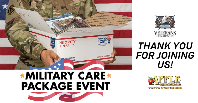 Thank You For Joining Us: Military Care Package Event