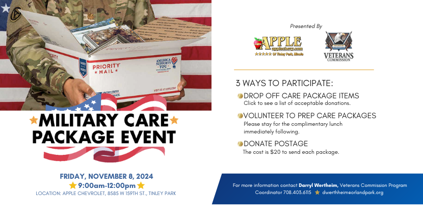 Attend Our Military Care Package Event on Friday, November 8th